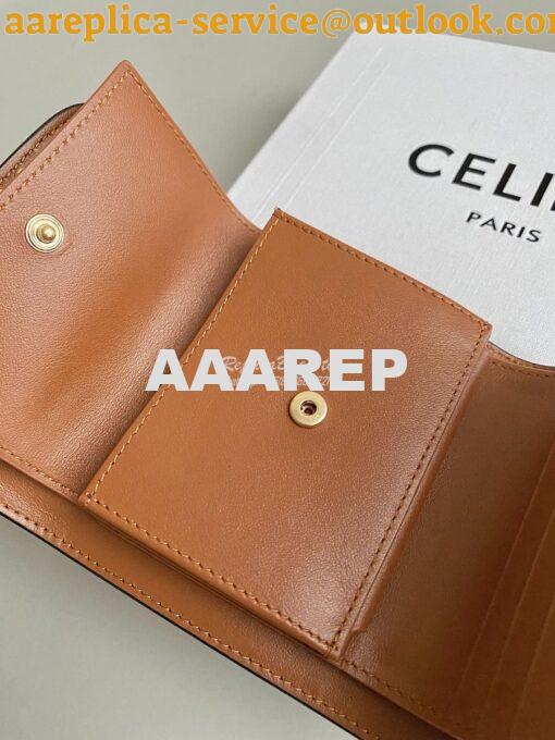 Replica CELINE SMALL WALLET TRIOMPHE IN TRIOMPHE CANVAS TAN 8