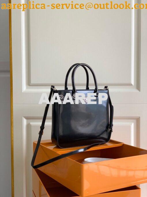 Replica Prada Brushed Leather Tote Bag 1BA330 1BA331 Black 2