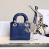 Replica Dior Lizard Leather Mini Lady Dior Bag with Crystals in Electr 11