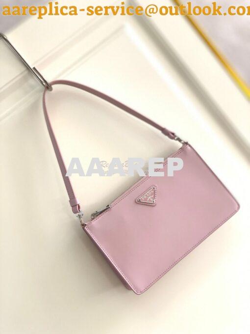 Replica Prada Brushed Leather Mini-bag 1BC155 Alabaster Pink