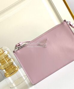 Replica Prada Brushed Leather Mini-bag 1BC155 Alabaster Pink 2