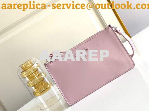 Replica Prada Brushed Leather Mini-bag 1BC155 Alabaster Pink 2