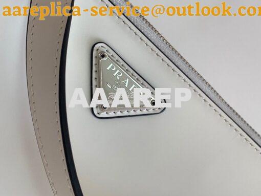 Replica Prada Brushed Leather Mini-bag 1BC155 White 5