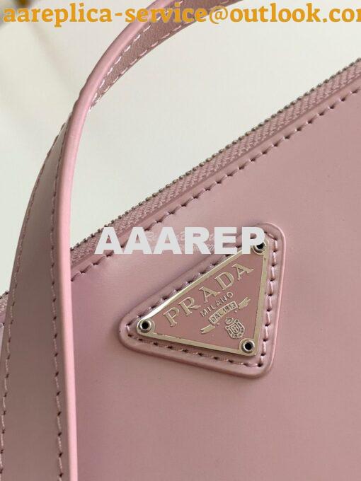 Replica Prada Brushed Leather Mini-bag 1BC155 Alabaster Pink 4