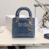 Replica Dior Lizard Leather Mini Lady Dior Bag with Crystals in Electr 10