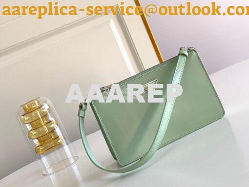 Replica Prada Brushed Leather Mini-bag 1BC155 Aqua