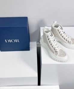 Replica Dior B28 Men/Women High-Top Sneaker Off-White Oblique Jacquard 2