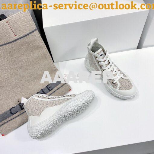 Replica Dior B28 Men/Women High-Top Sneaker Off-White Oblique Jacquard 4