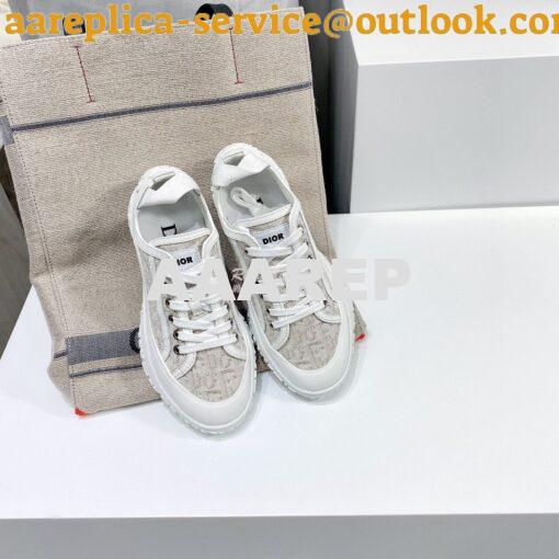 Replica Dior B28 Men/Women Low-Top Sneaker Off-White Dior Oblique Jacq 4