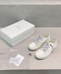 Replica Dior Walk'N'Dior Sneaker White Cotton Canvas KCK177