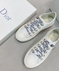 Replica Dior Walk'N'Dior Sneaker White Cotton Canvas KCK177 2