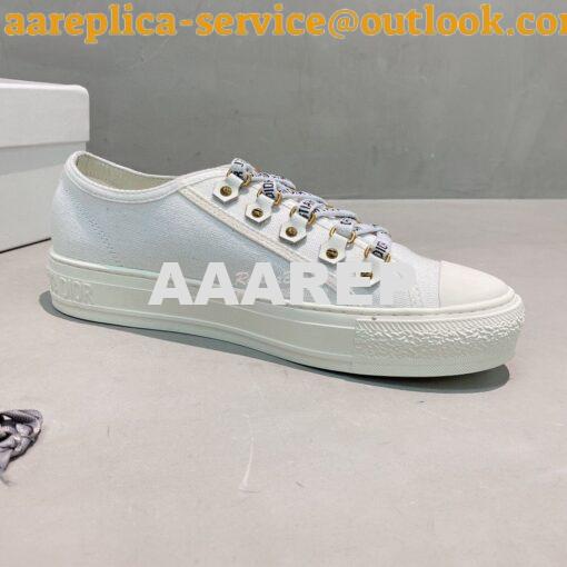 Replica Dior Walk'N'Dior Sneaker White Cotton Canvas KCK177 4