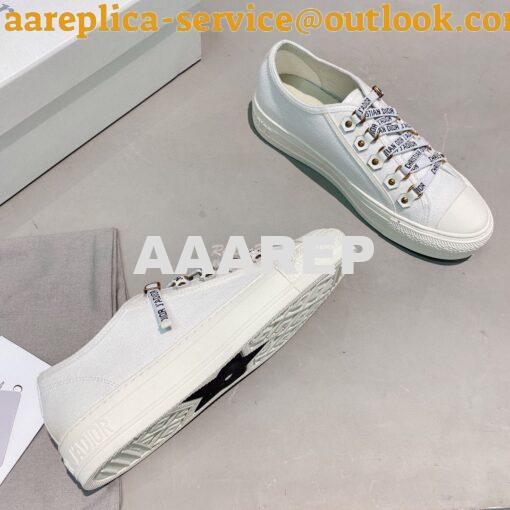 Replica Dior Walk'N'Dior Sneaker White Cotton Canvas KCK177 5