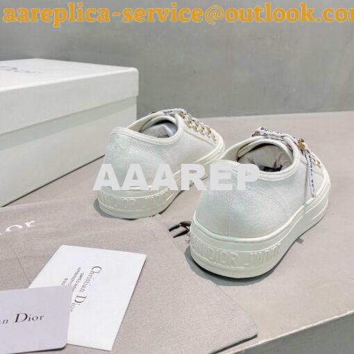 Replica Dior Walk'N'Dior Sneaker White Cotton Canvas KCK177 6