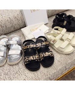 Replica Dior DiorAct Sandals White Lambskin KCQ547