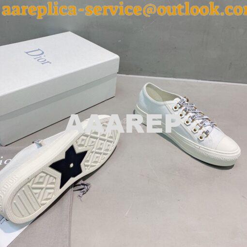 Replica Dior Walk'N'Dior Sneaker White Cotton Canvas KCK177 8