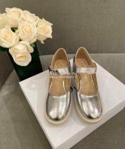 Replica Dior D-Doll Pump Metallic Silver Shiny Calfskin KCP909