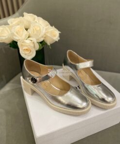 Replica Dior D-Doll Pump Metallic Silver Shiny Calfskin KCP909 2