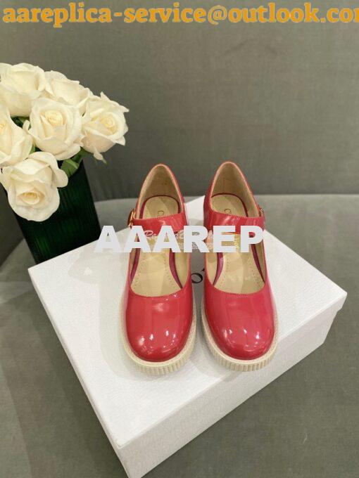 Replica Dior D-Doll Pump Pink Shiny Calfskin KCP909