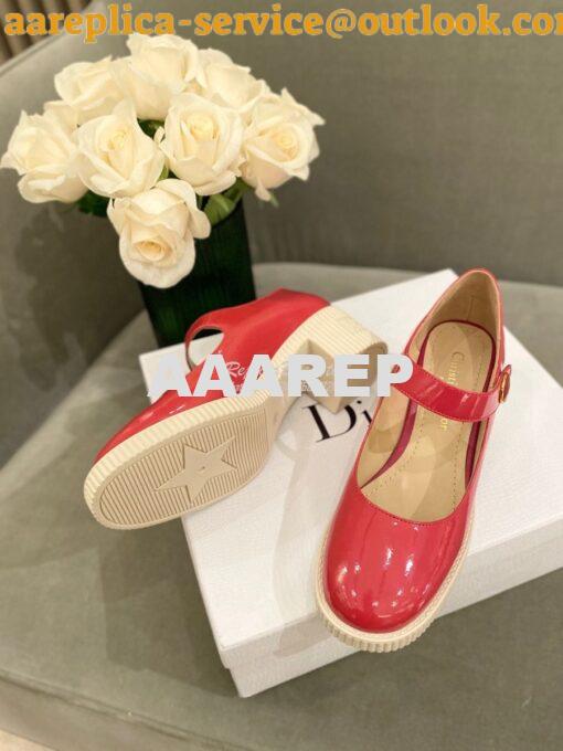 Replica Dior D-Doll Pump Pink Shiny Calfskin KCP909 4