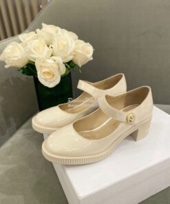 Replica Dior D-Doll Pump White Shiny Calfskin KCP909