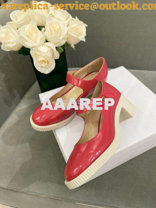 Replica Dior D-Doll Pump Pink Shiny Calfskin KCP909 5