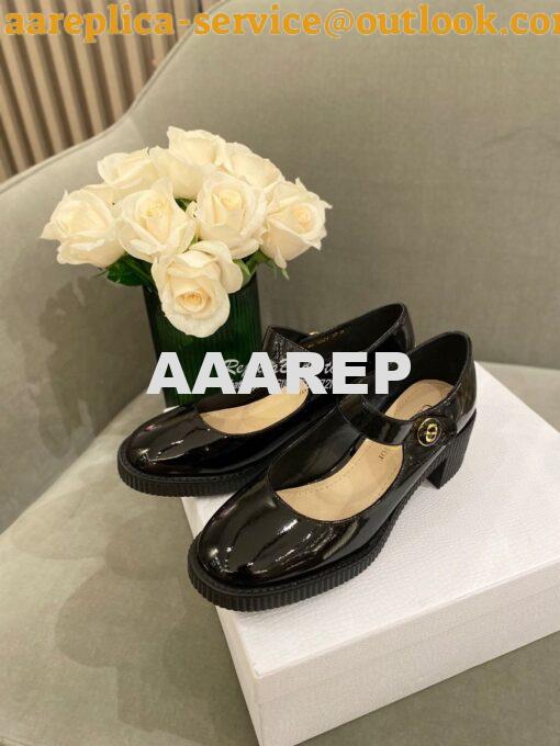 Replica Dior D-Doll Pump Black Shiny Calfskin KCP909 3