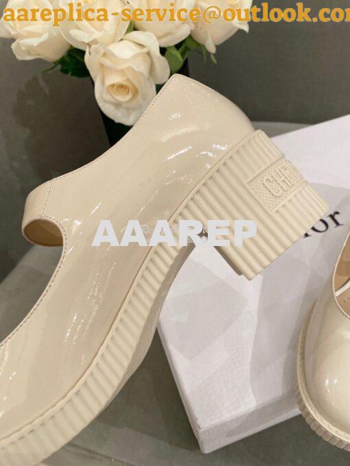 Replica Dior D-Doll Pump White Shiny Calfskin KCP909 6