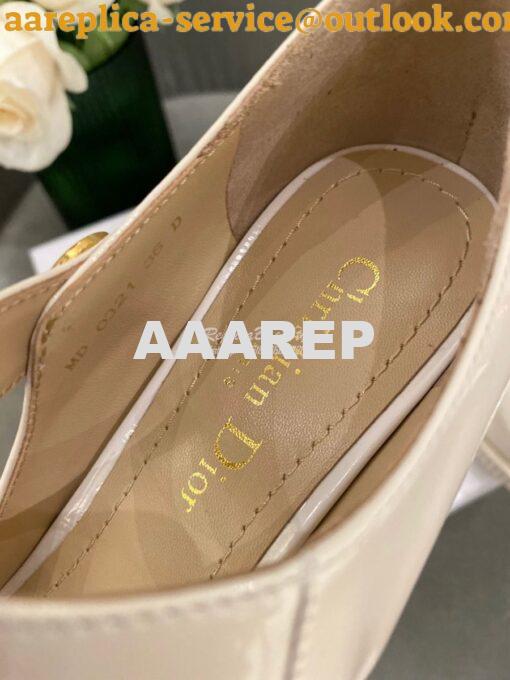 Replica Dior D-Doll Pump White Shiny Calfskin KCP909 7