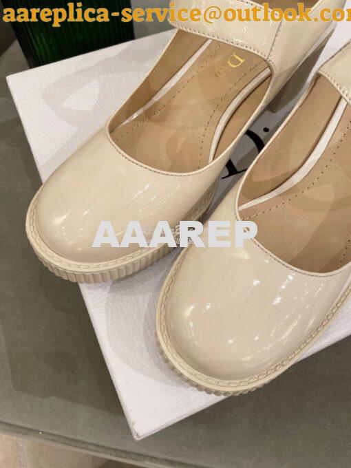 Replica Dior D-Doll Pump White Shiny Calfskin KCP909 8