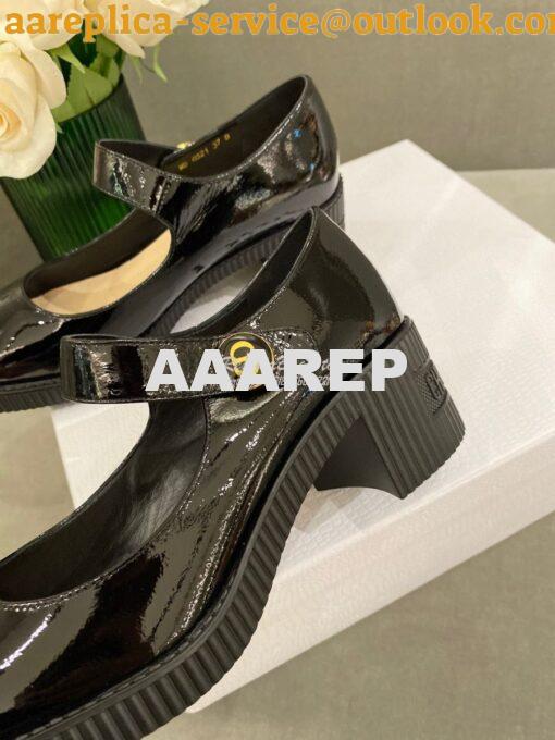 Replica Dior D-Doll Pump Black Shiny Calfskin KCP909 6