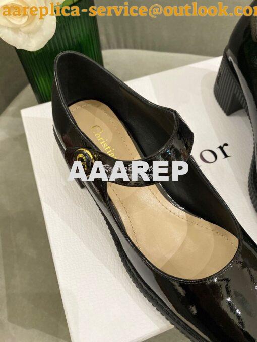 Replica Dior D-Doll Pump Black Shiny Calfskin KCP909 7