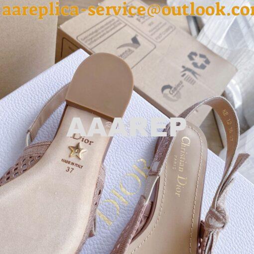 Replica Dior J'adior Slingback Pump Black Nude Embroidery KCP882 6