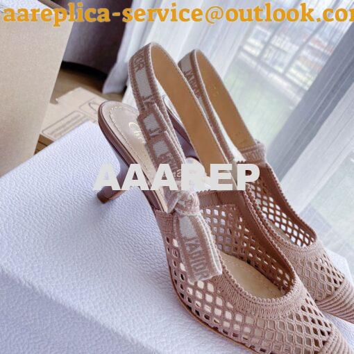 Replica Dior J'adior Slingback Pump Black Nude Embroidery KCP882 10