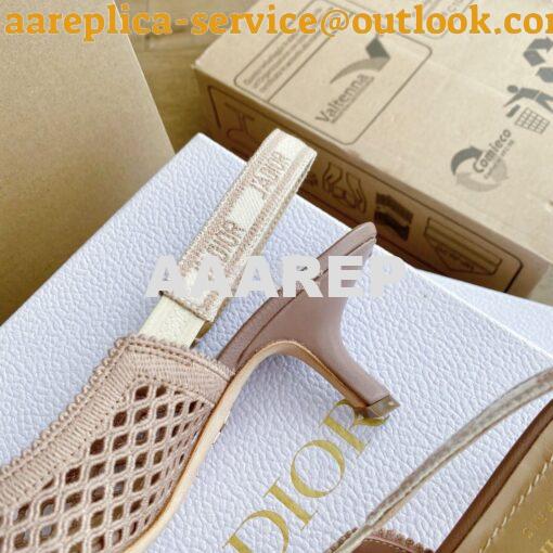 Replica Dior J'adior Slingback Pump Black Nude Embroidery KCP882 11