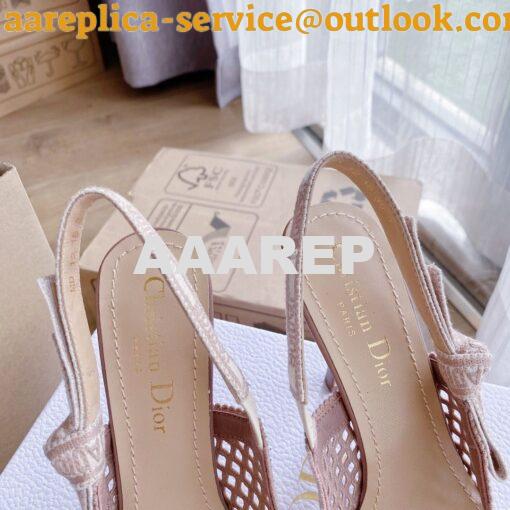 Replica Dior J'adior Slingback Pump Black Nude Embroidery KCP882 13