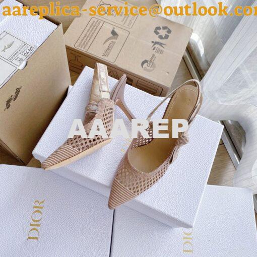 Replica Dior J'adior Slingback Pump Black Nude Embroidery KCP882 14