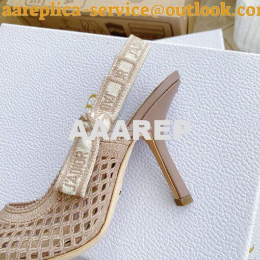 Replica Dior J'adior Slingback Pump Black Nude Embroidery KCP882 15