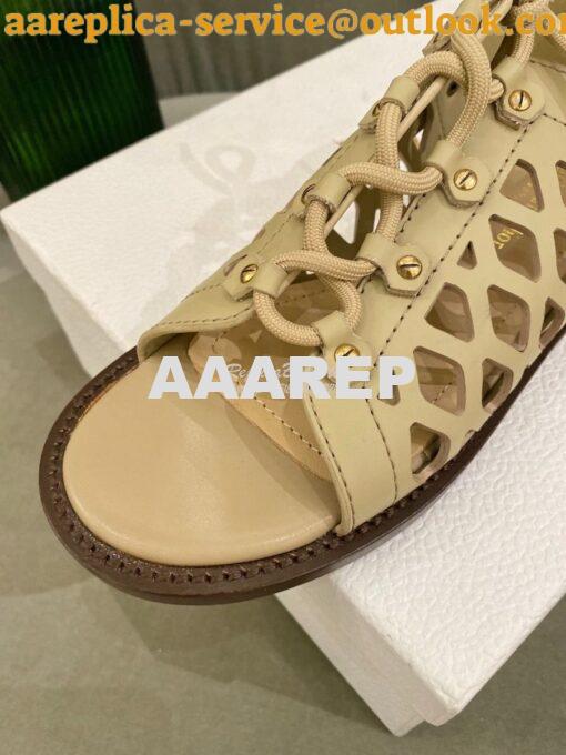 Replica Dior D-Trap Sandals Beige Matte Calfskin KCQ510 6