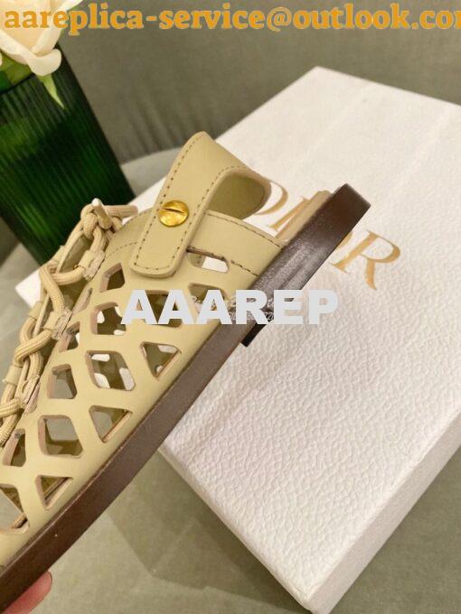 Replica Dior D-Trap Sandals Beige Matte Calfskin KCQ510 7