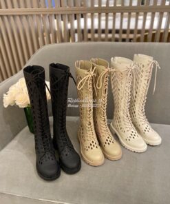 Replica Dior D-Trap Boots White Matte Calfskin KCI655