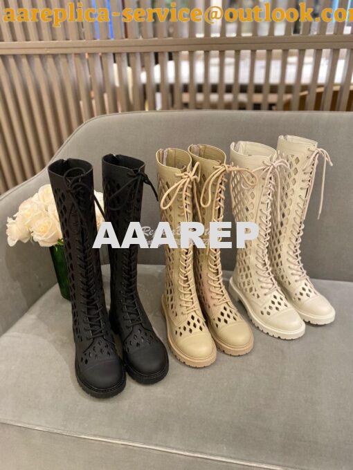 Replica Dior D-Trap Boots White Matte Calfskin KCI655