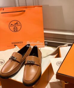 Replica Hermes Destin Loafer in calfskin with Blake stitched sole H212