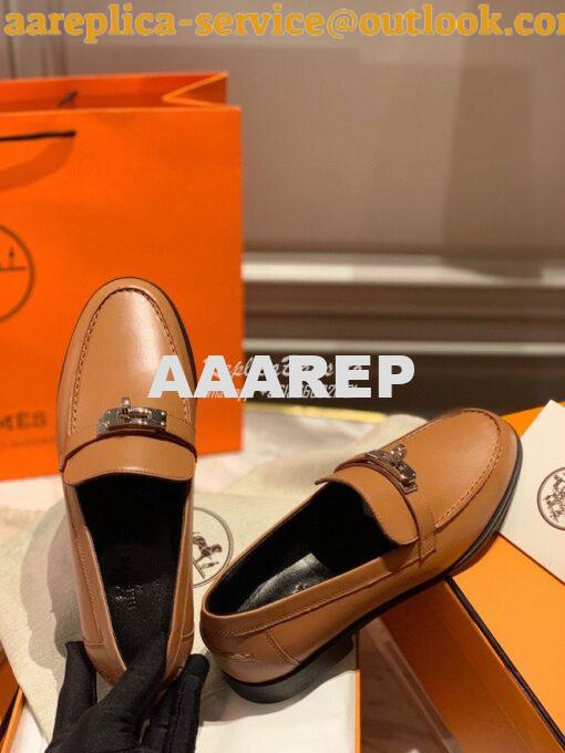 Replica Hermes Destin Loafer in calfskin with Blake stitched sole H212 5