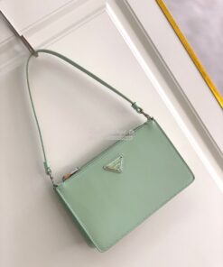 Replica Prada Brushed Leather Mini-bag 1BC155 Aqua 2