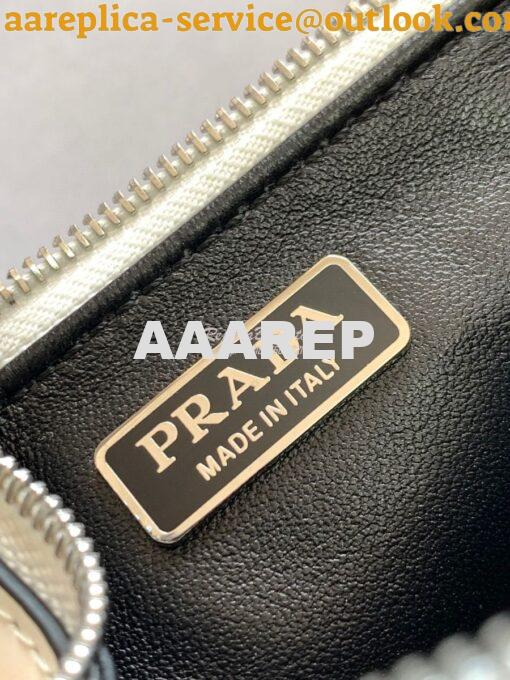 Replica Prada Brushed Leather Mini-bag 1BC155 White 8