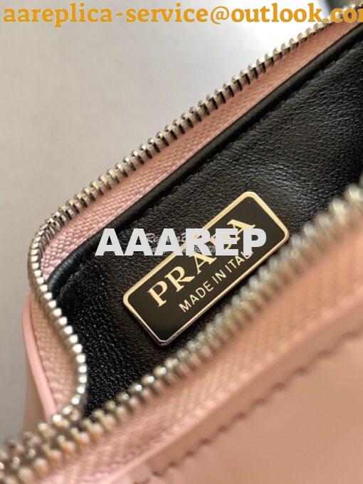 Replica Prada Brushed Leather Mini-bag 1BC155 Alabaster Pink 8