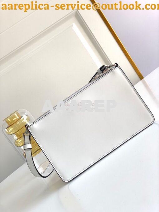 Replica Prada Brushed Leather Mini-bag 1BC155 White 9