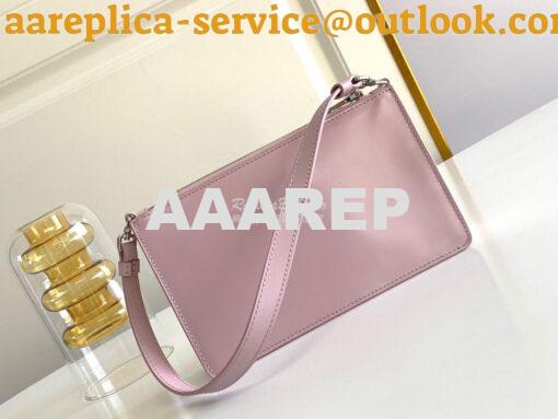 Replica Prada Brushed Leather Mini-bag 1BC155 Alabaster Pink 9