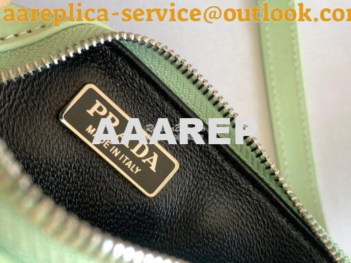 Replica Prada Brushed Leather Mini-bag 1BC155 Aqua 7